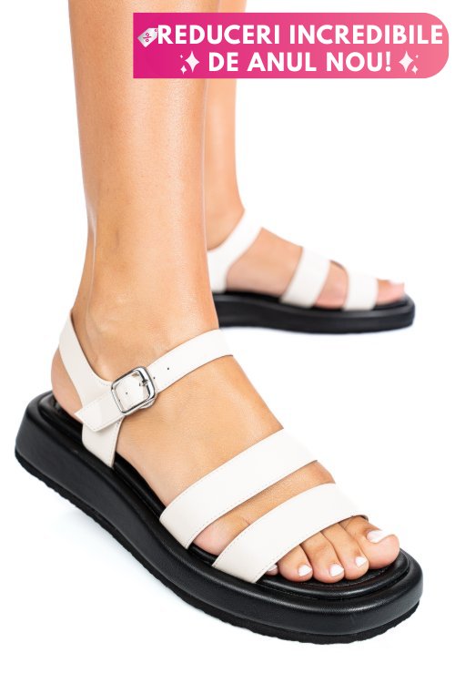 Sandale bej piele naturala tspn6512