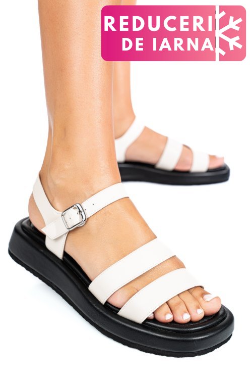 Sandale bej piele naturala tspn6512