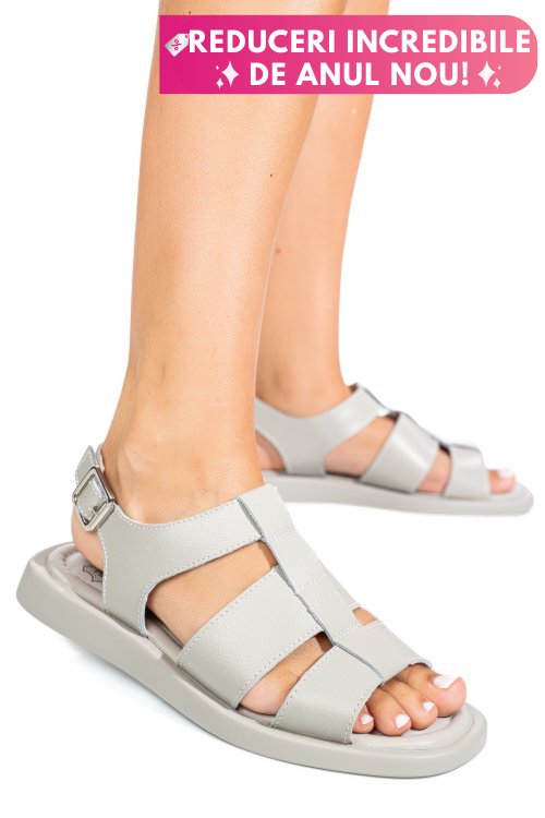 Sandale gri pile naturala tsp6030