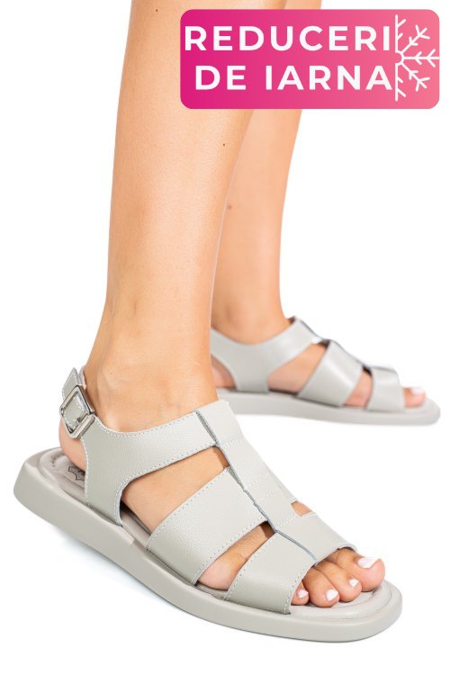 Sandale gri pile naturala tsp6030