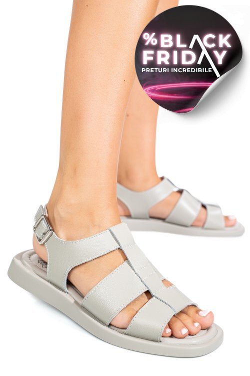 Sandale gri pile naturala tsp6030