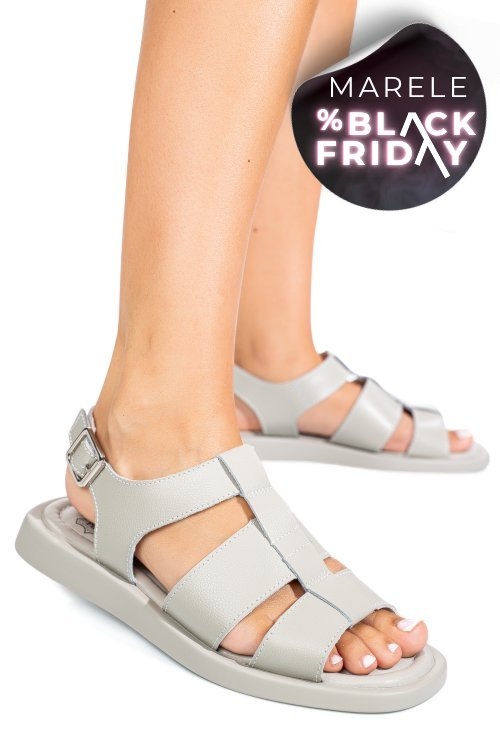 Sandale gri pile naturala tsp6030