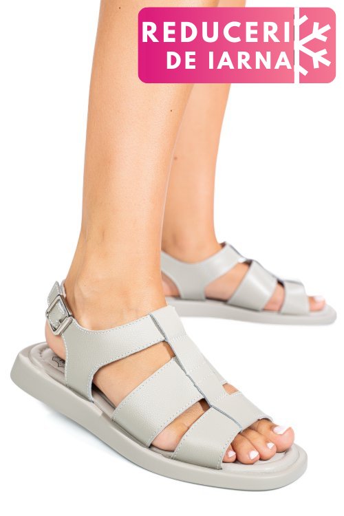 Sandale gri pile naturala tsp6030