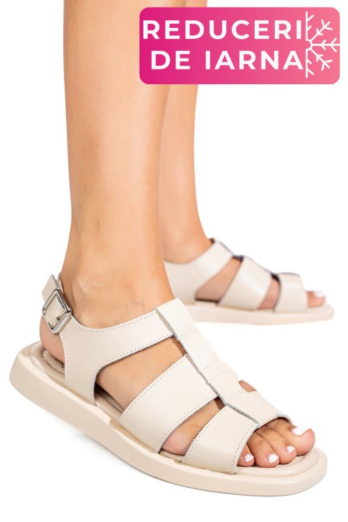 Sandale bej pile naturala tsp6030