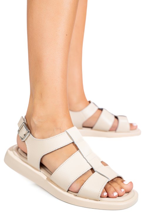 Sandale bej pile naturala tsp6030