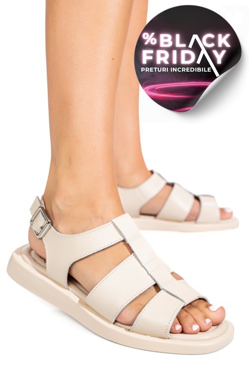 Sandale bej pile naturala tsp6030