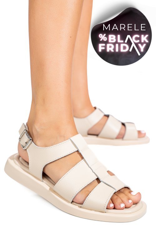 Sandale bej pile naturala tsp6030