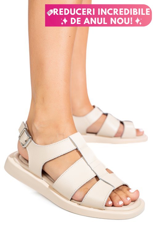 Sandale bej pile naturala tsp6030