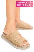PAPUCI TAUPE PIELE NATURALA INTOARSA ASP771