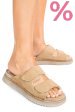 Papuci taupe piele naturala intoarsa asp771
