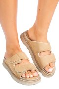 PAPUCI TAUPE PIELE NATURALA INTOARSA ASP771