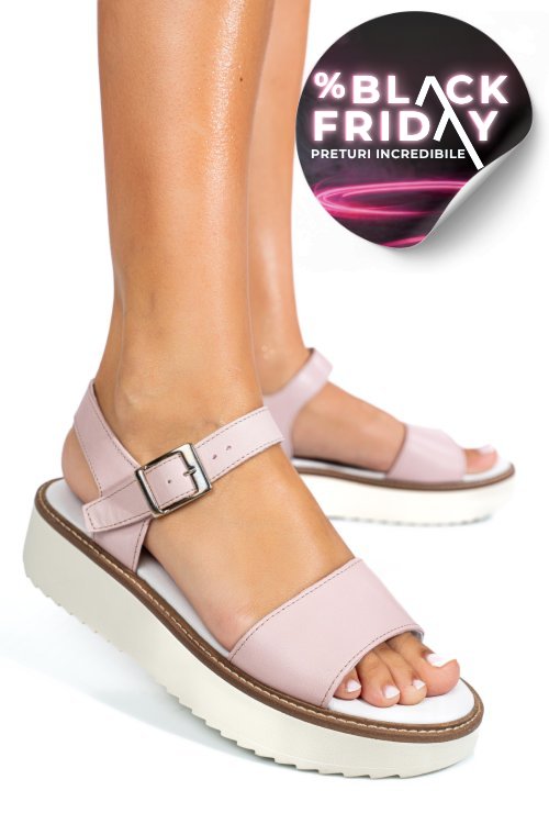 Sandale roz piele naturala 6603661