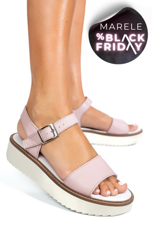 Sandale roz piele naturala 6603661