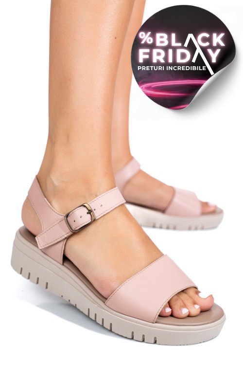 Sandale nude piele naturala 6703661