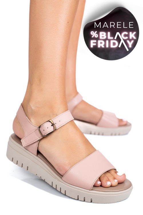 Sandale nude piele naturala 6703661