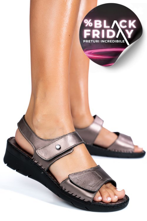 Sandale pewter piele naturala 2s77132891