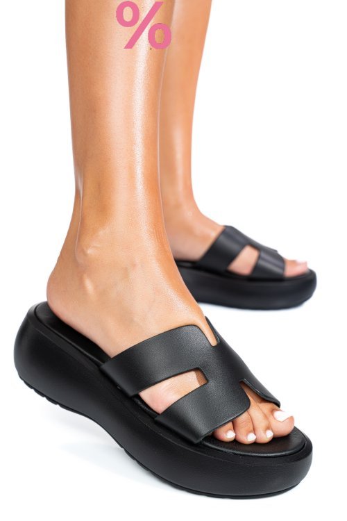Sandale negre piele naturala marlia501