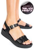 SANDALE NEGRE PIELE NATURALA 670500