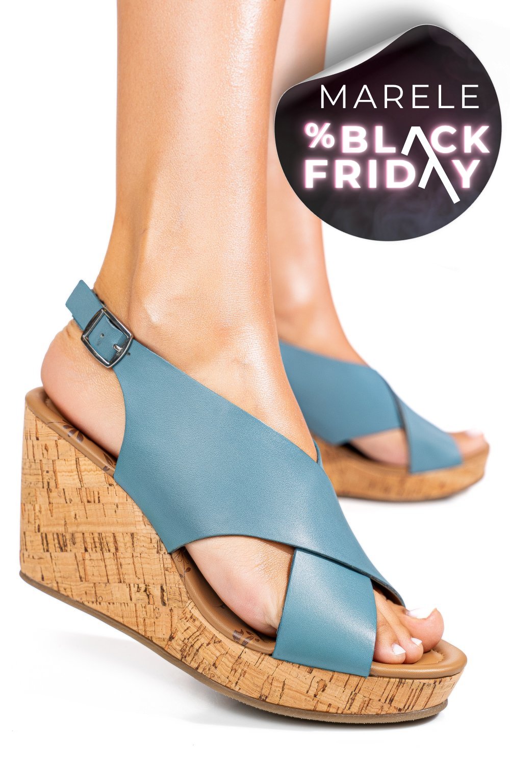 SANDALE ALBASTRE PIELE NATURALA TPS7701C425