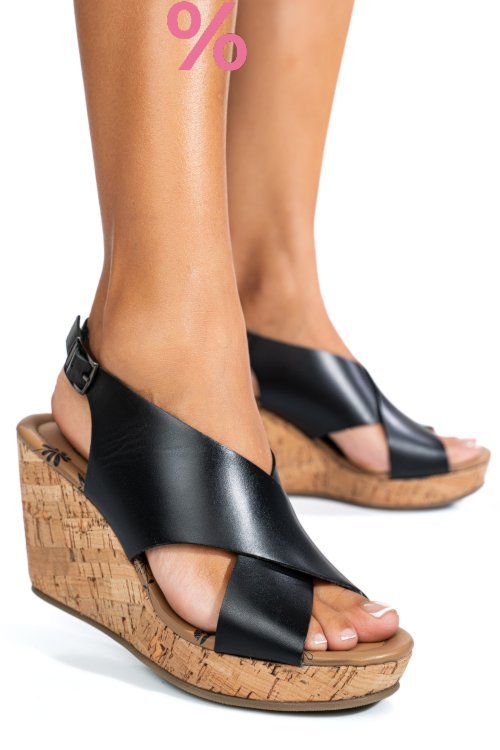 Sandale negre piele naturala ts77p01c10