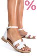 Sandale albe piele naturala vs77esuvio