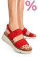Sandale rosii piele naturala intoarsa 1s778362