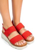SANDALE ROSII PIELE NATURALA INTOARSA 1S778362