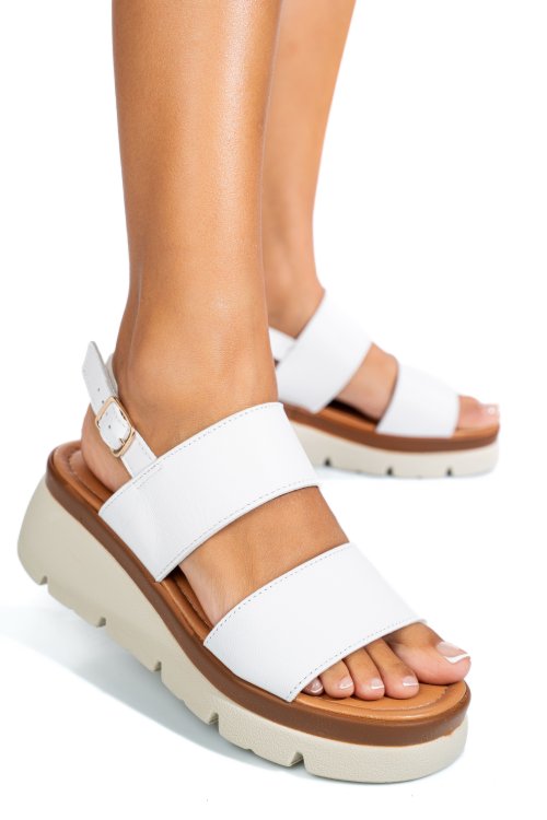 Sandale albe piele naturala 1s778362