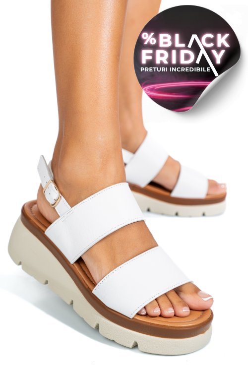 Sandale albe piele naturala 1s778362