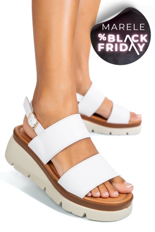 Sandale albe piele naturala 1s778362