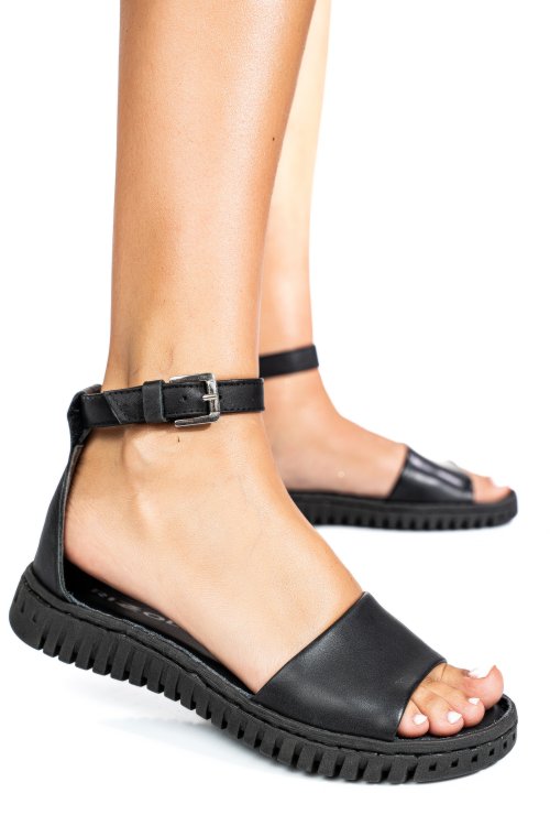 Sandale negre piele naturala 4154300