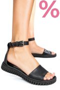 SANDALE NEGRE PIELE NATURALA 4154300
