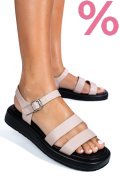 SANDALE ROZ PIELE NATURALA TSPN6512