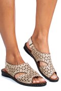 SANDALE BEJ PIELE NATURALA 1PC503