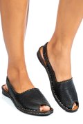 SANDALE NEGRE PIELE NATURALA 1PC06MAM