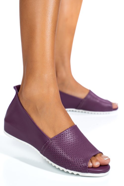 Espadrile mov piele naturala 202aka