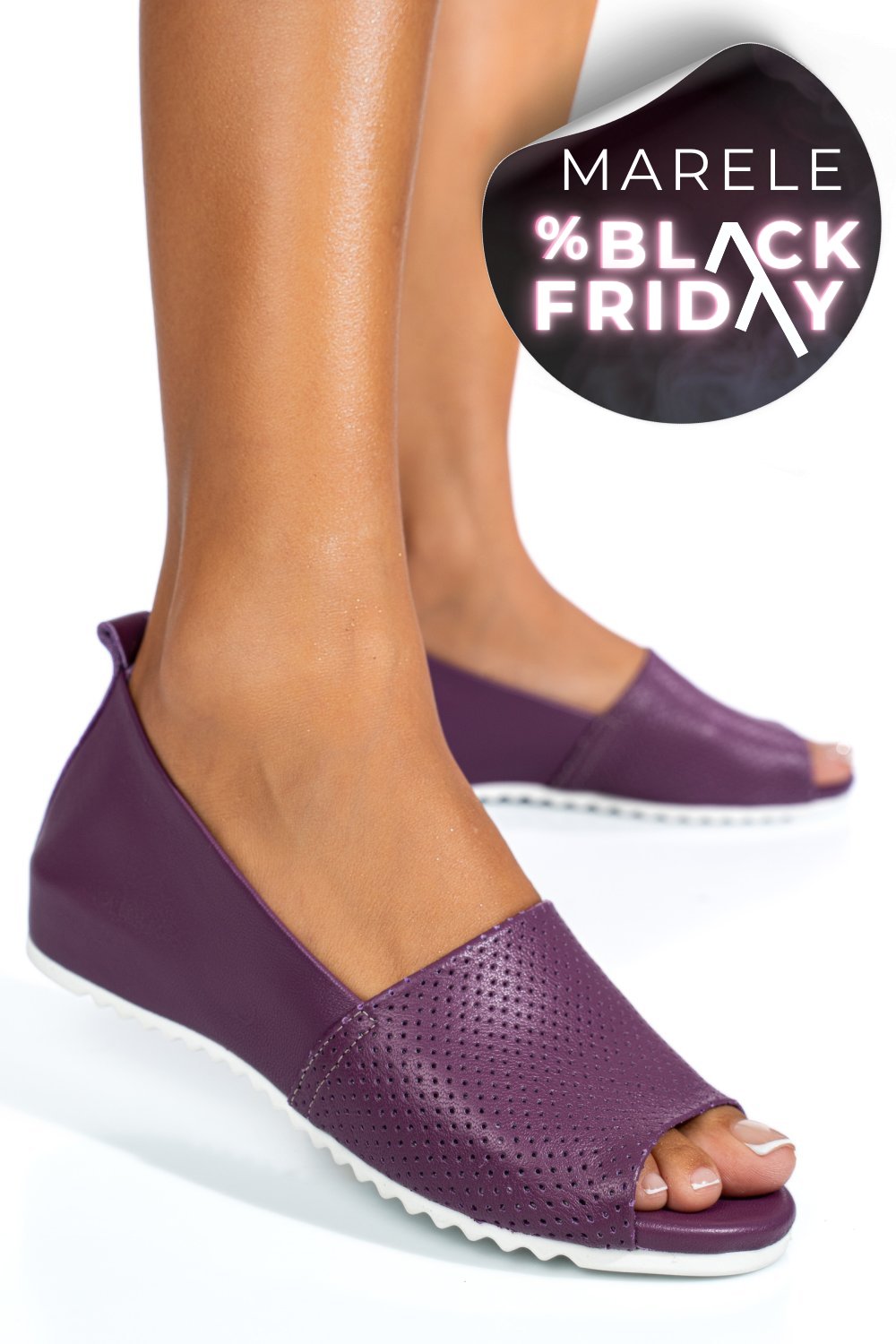 ESPADRILE MOV PIELE NATURALA 202AKA