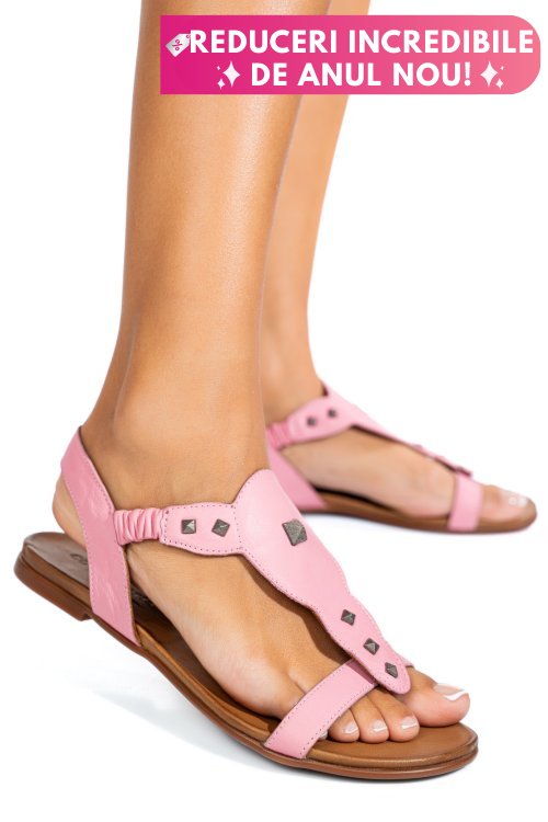 Sandale roz piele naturala 1pc7204