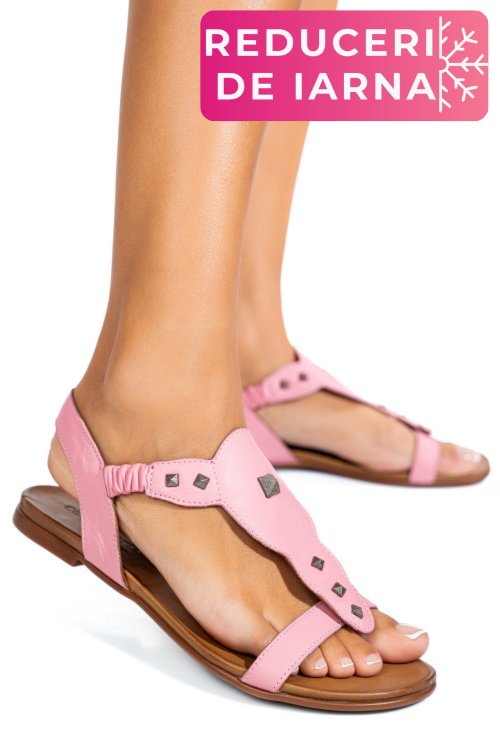 Sandale roz piele naturala 1pc7204