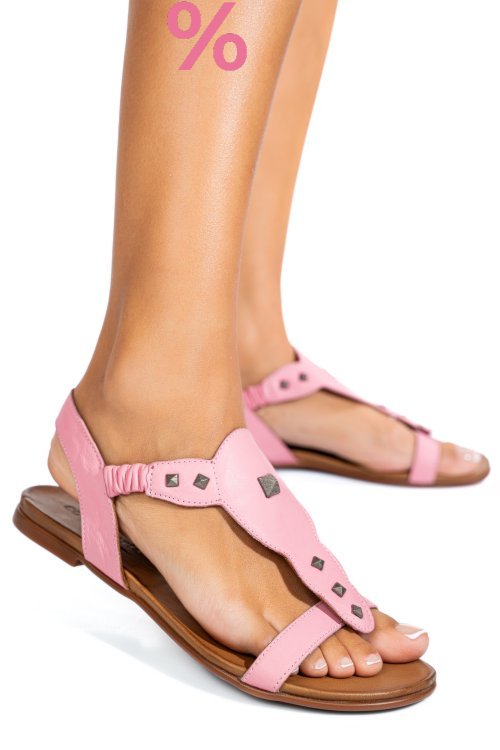 Sandale roz piele naturala 1pc7204