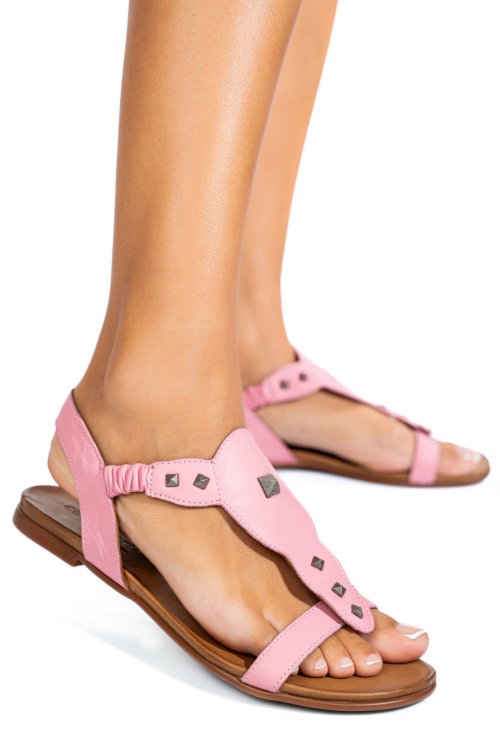 Sandale roz piele naturala 1pc7204
