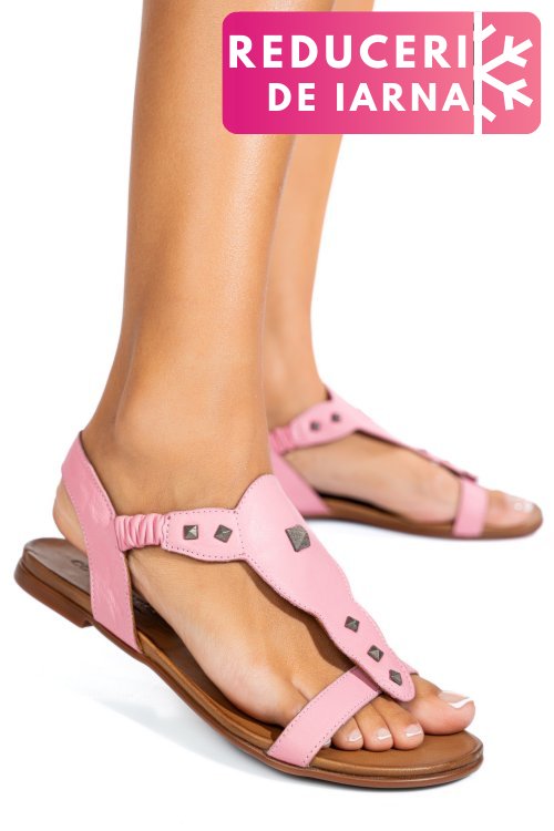 Sandale roz piele naturala 1pc7204