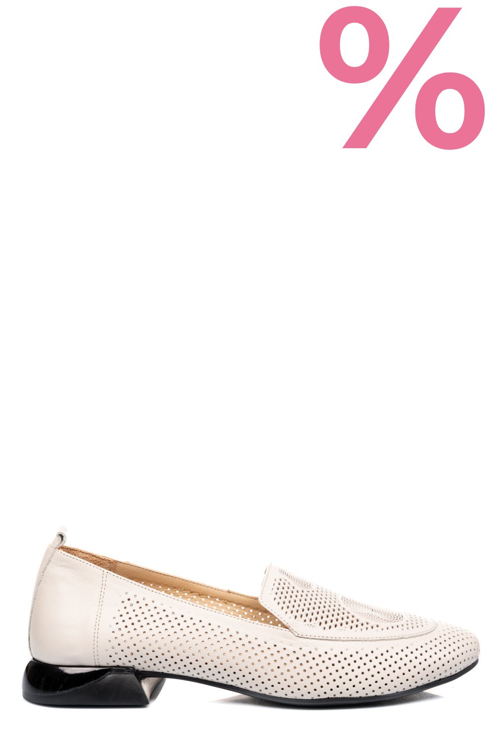 PANTOFI BEJ PIELE NATURALA 4PC6109