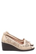 PANTOFI BEJ PIELE NATURALA APCK082