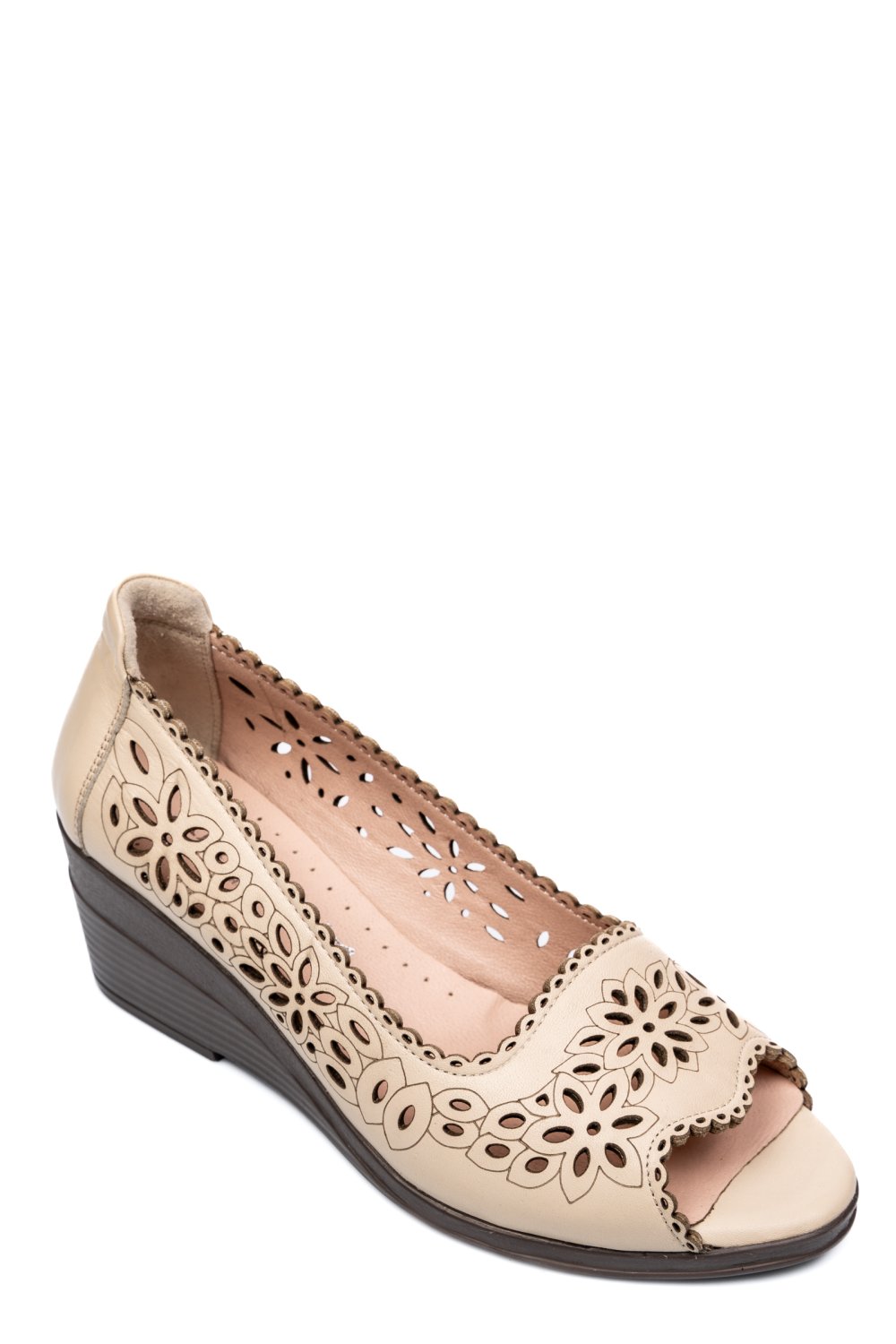 PANTOFI BEJ PIELE NATURALA APCK082