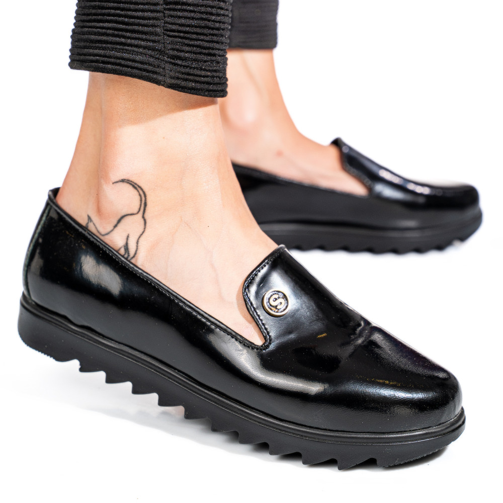 ESPADRILE NEGRE PIELE NATURALA MPC2