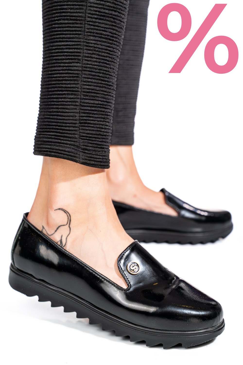 ESPADRILE NEGRE PIELE NATURALA MPC2
