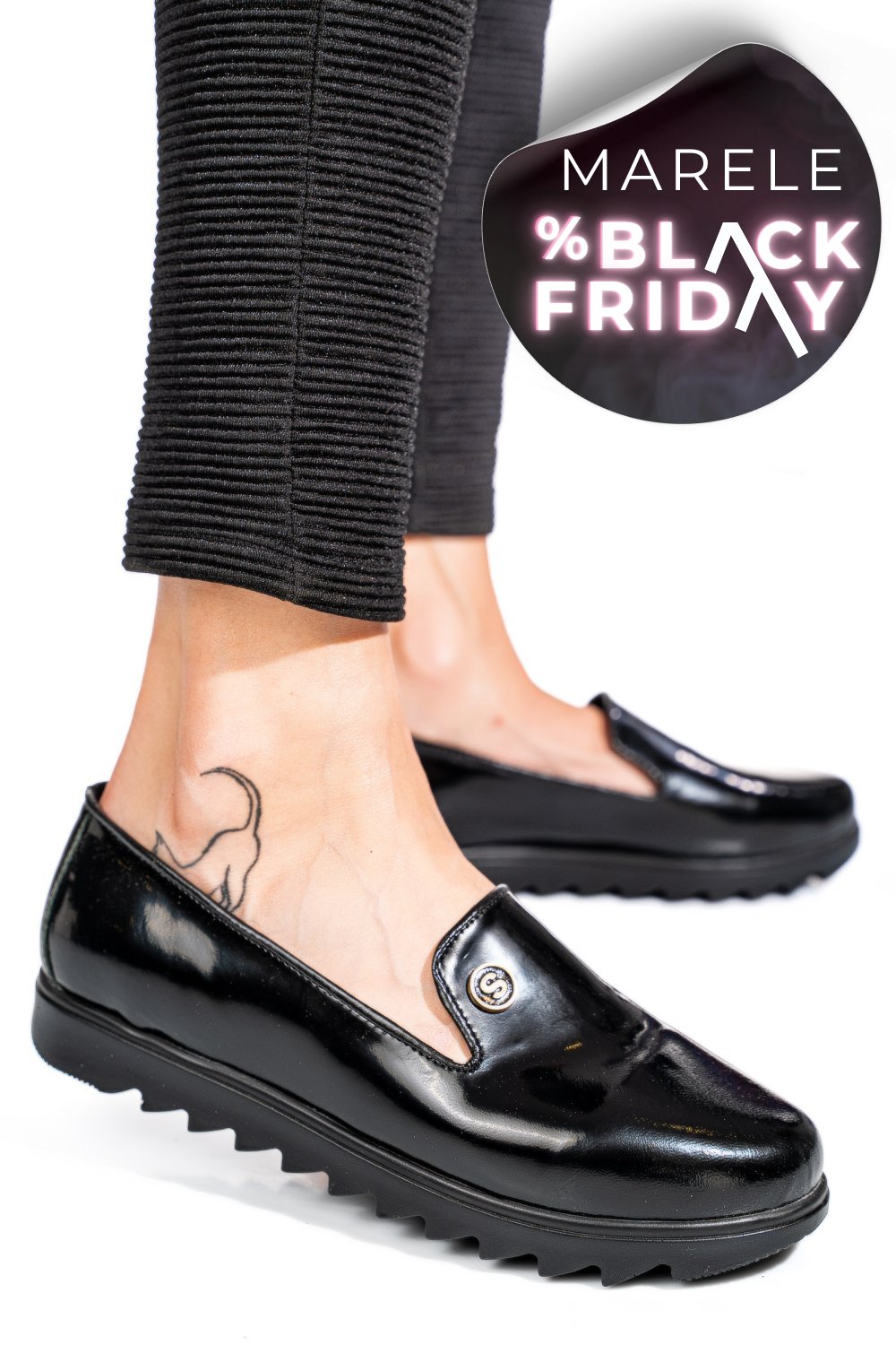 ESPADRILE NEGRE PIELE NATURALA MPC2