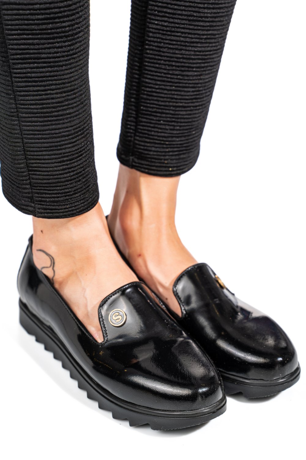ESPADRILE NEGRE PIELE NATURALA MPC2