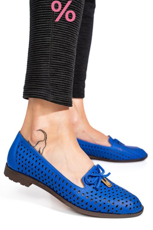 Espadrile albastre piele naturala 7pc2101